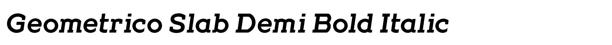 Geometrico Slab Demi Bold Italic image